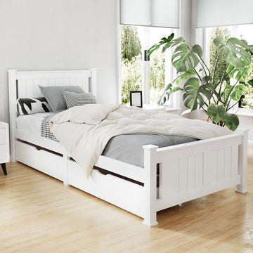 Artiss Rio Single Bed Frame with 2 Drawers