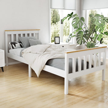 Artiss Pony Single Bed Frame White