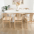 White curved patio dining table Australia