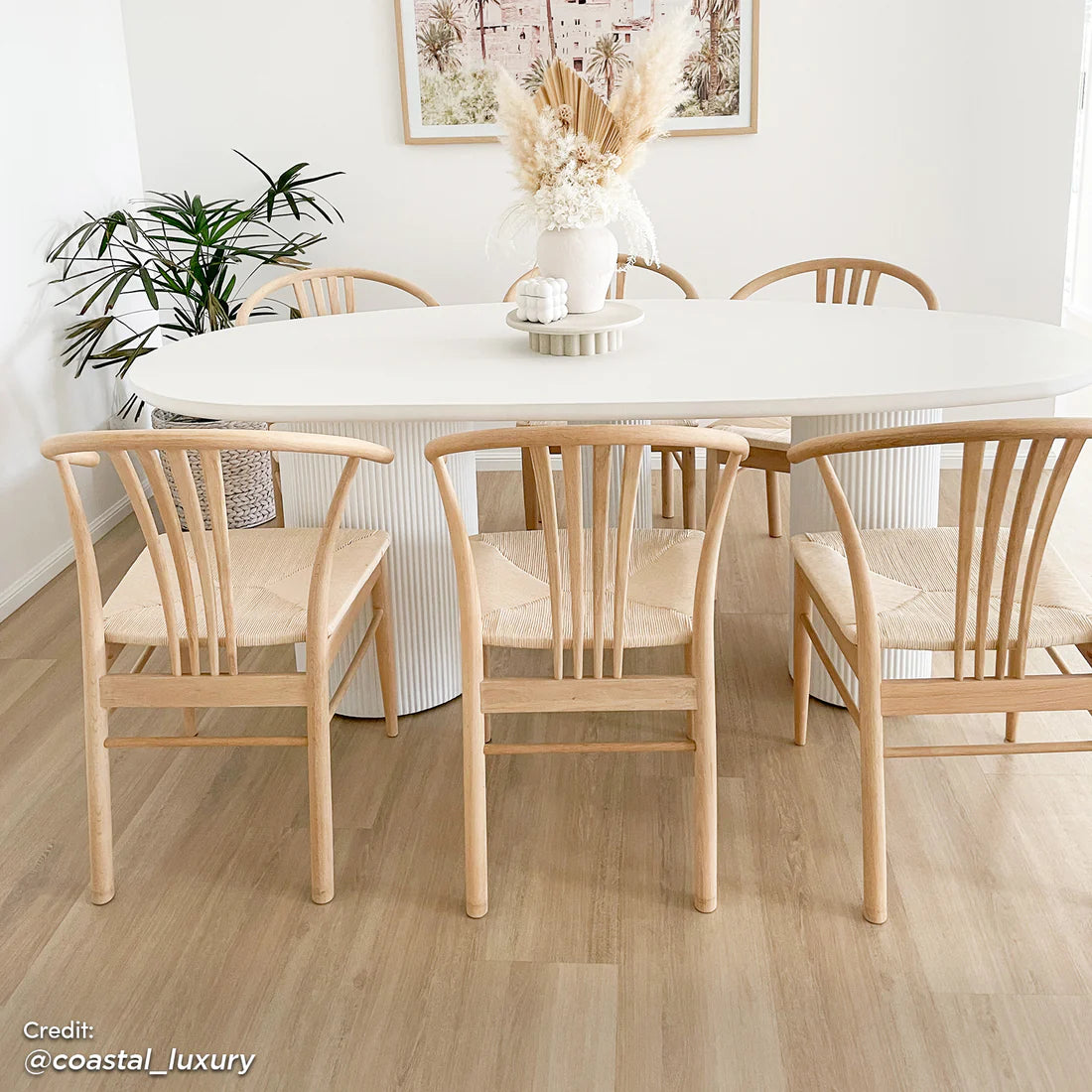 White curved patio dining table Australia