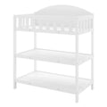 White solid timber nursery change table