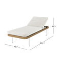 Wicker aluminium outdoor reclining sun lounger chair