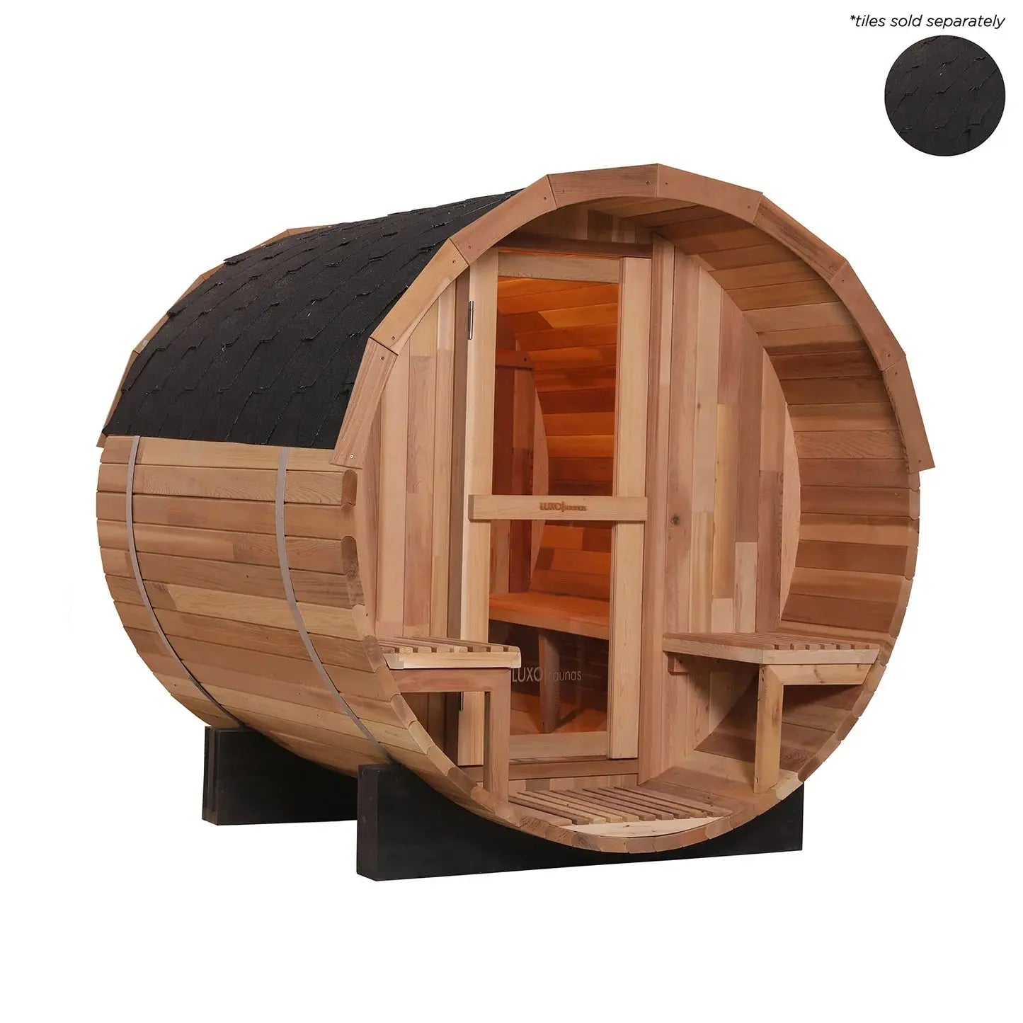 Wood fired red cedar sauna 2 person