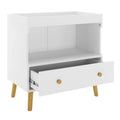 Wooden baby changing table with shelves Australia