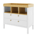 Wooden nursery change table white finish