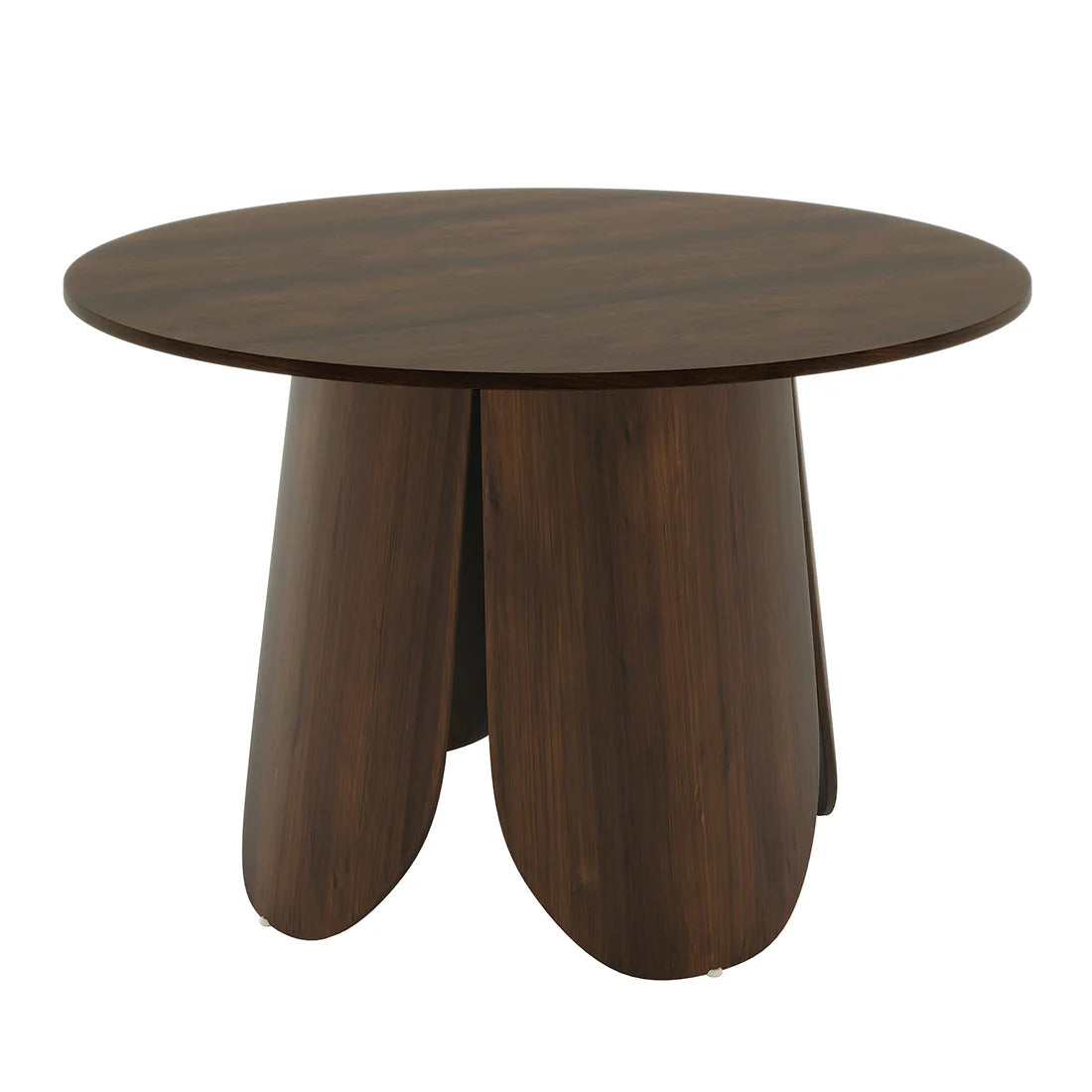 Wooden veneer dining table dining room setup