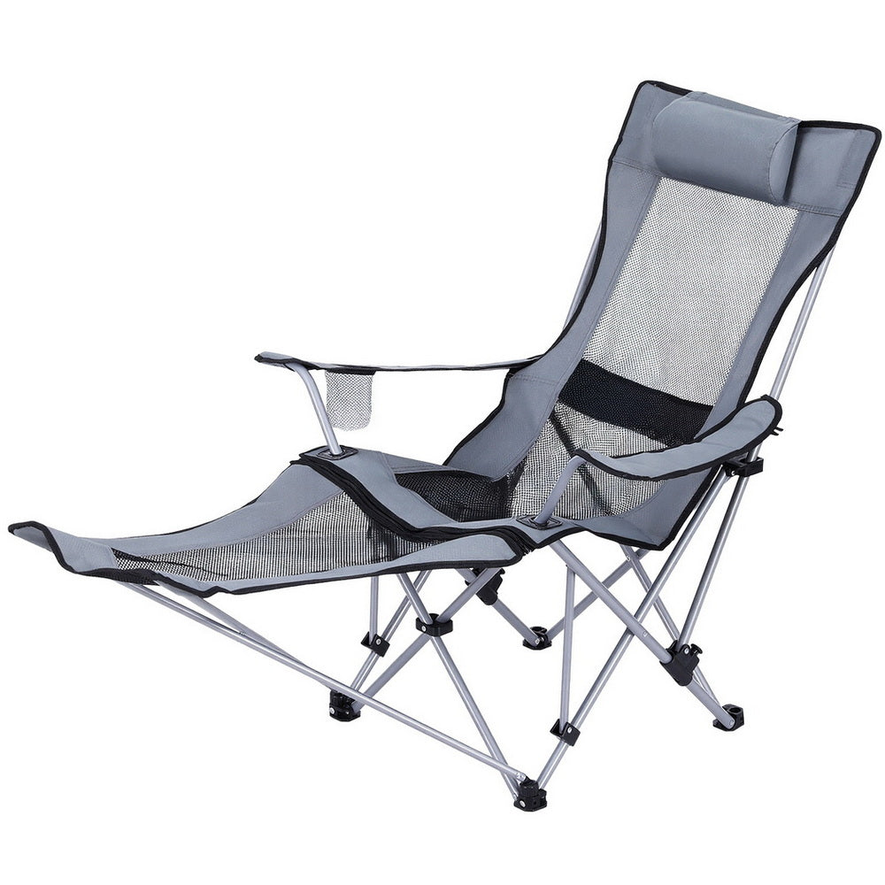 Weisshorn Adjustable Reclining Camping Chair – Grey