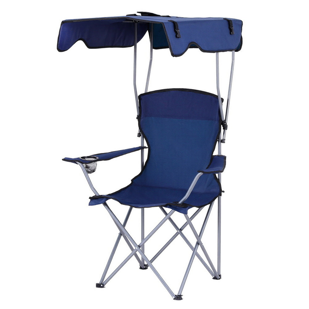 Weisshorn Camping Chair with Canopy – Folding Portable Seat