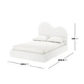 Thales Curved Boucle Fabric Bed Frame Beyond Living