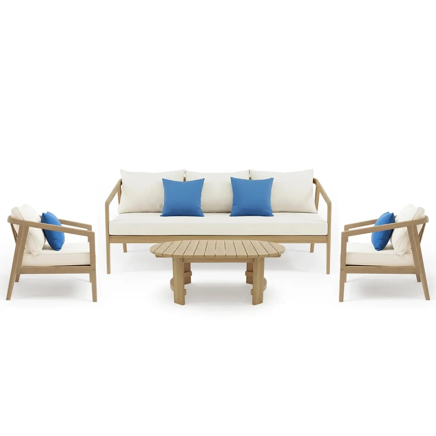 acacia timber patio sofa set 4 seater outdoor furniture