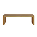 acacia wood outdoor dining set with bench seating for garden