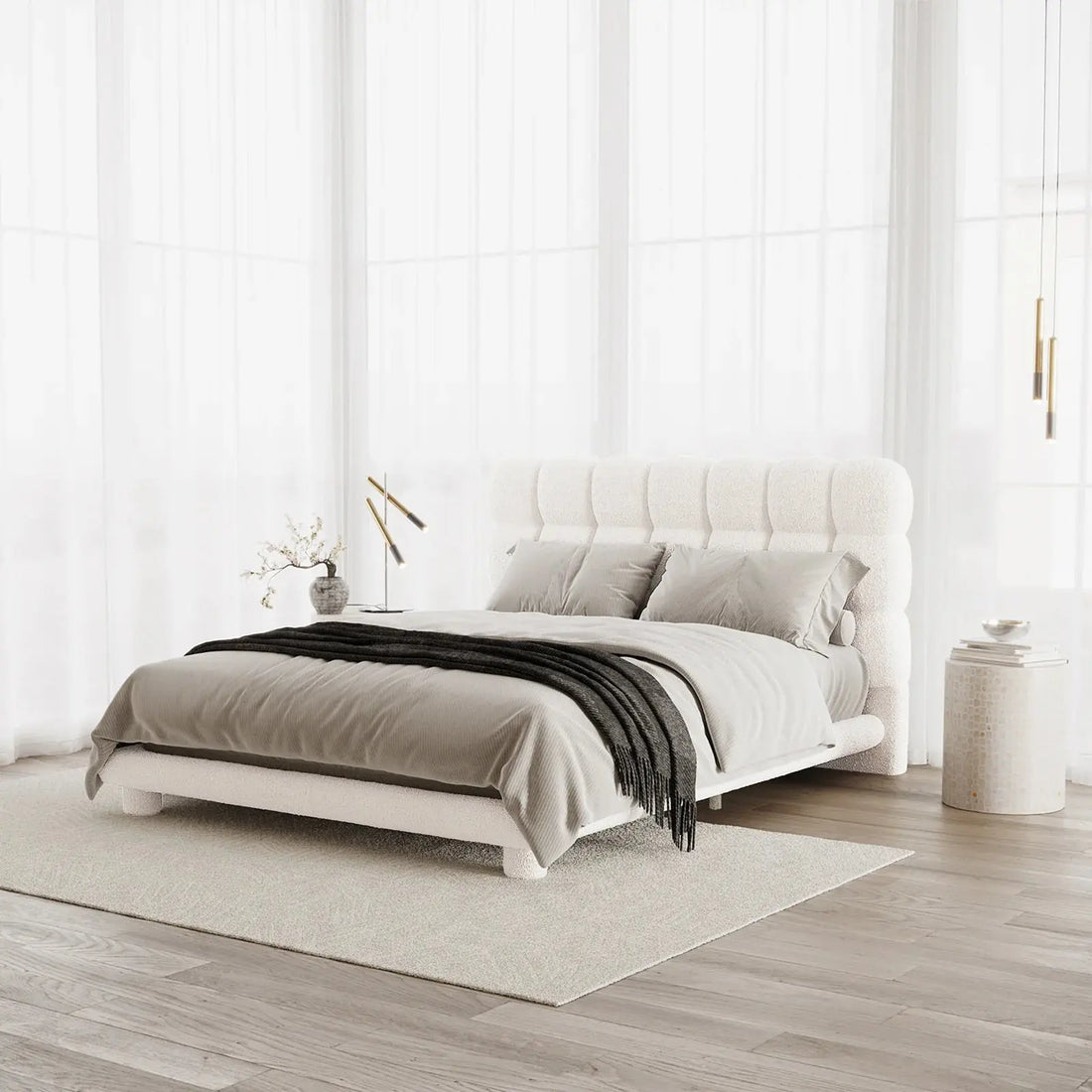 aina double boucle bed frame australia