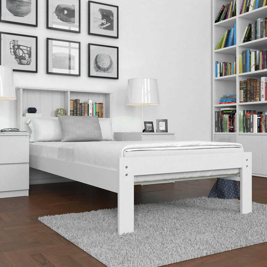 alba single solid pine wood bed frame white australia