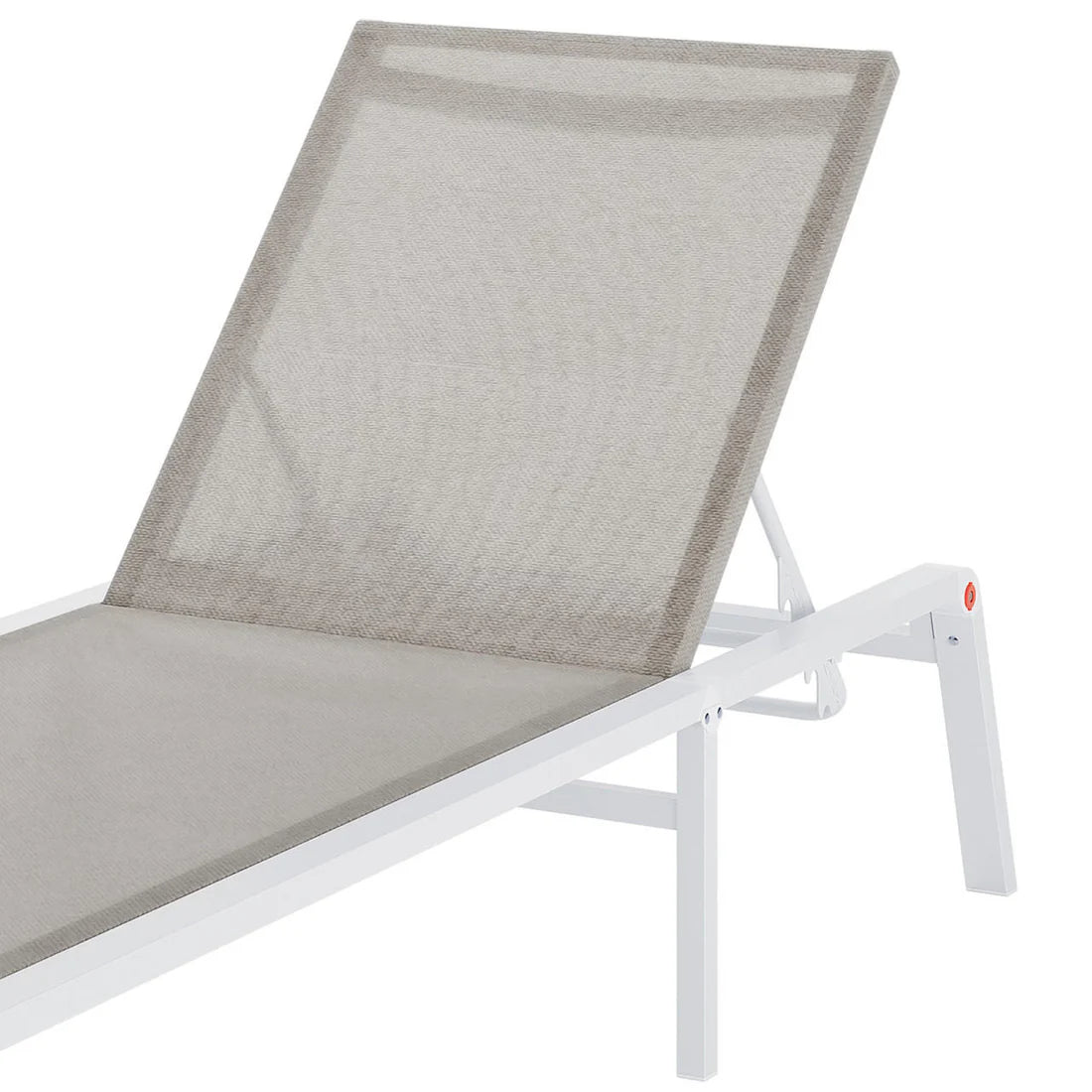 aluminium outdoor reclining sunbed loungers set of two