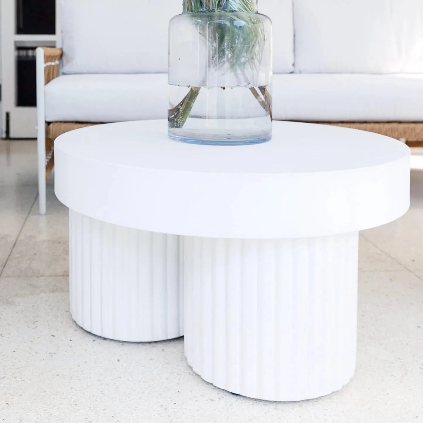 basalt 70cm indoor outdoor concrete coffee table white australia