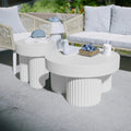 basalt salvo outdoor concrete coffee table set white australia