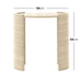 beige concrete patio side table 56cm design