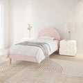 boucle upholstered rainbow bed frame kids bedroom
