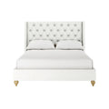 button tufted fabric bed frame australia
