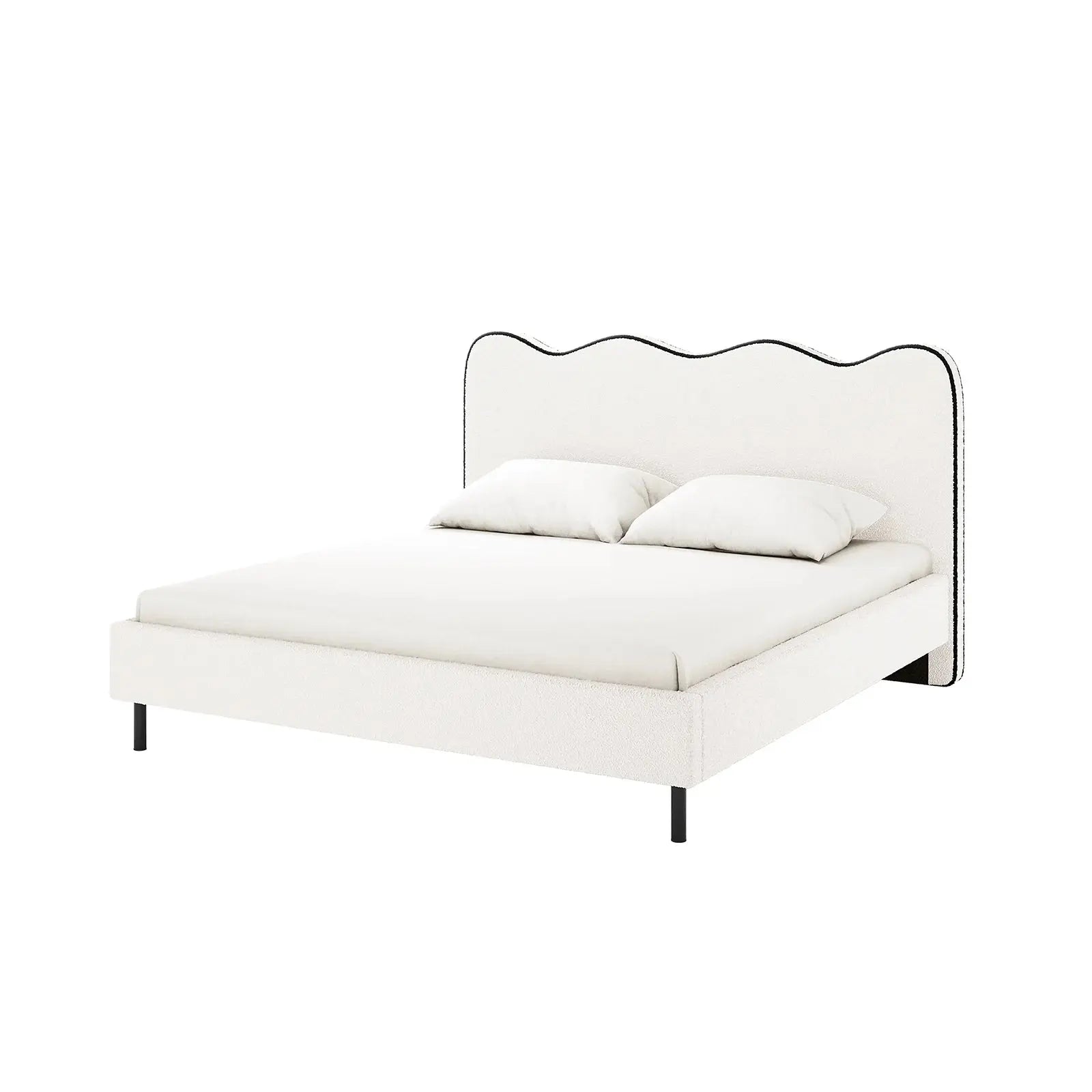 Kaylie Double Boucle Fabric Bed Frame Australia Beyond Living