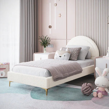 camryn kids single velvet bed frame australia