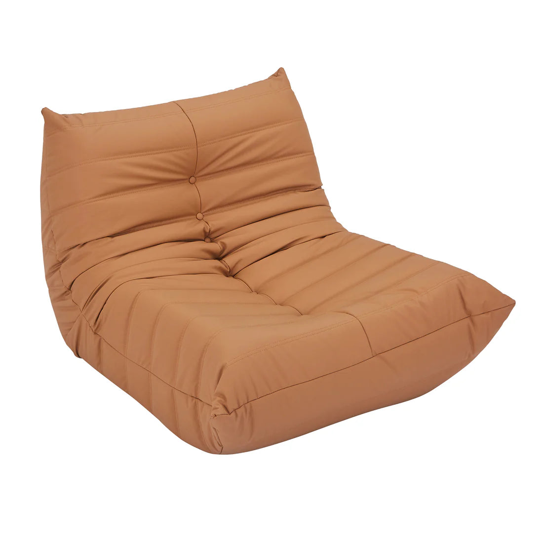 caramel tufted sofa chair living room