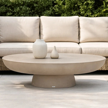 cassius oval outdoor concrete coffee table australia