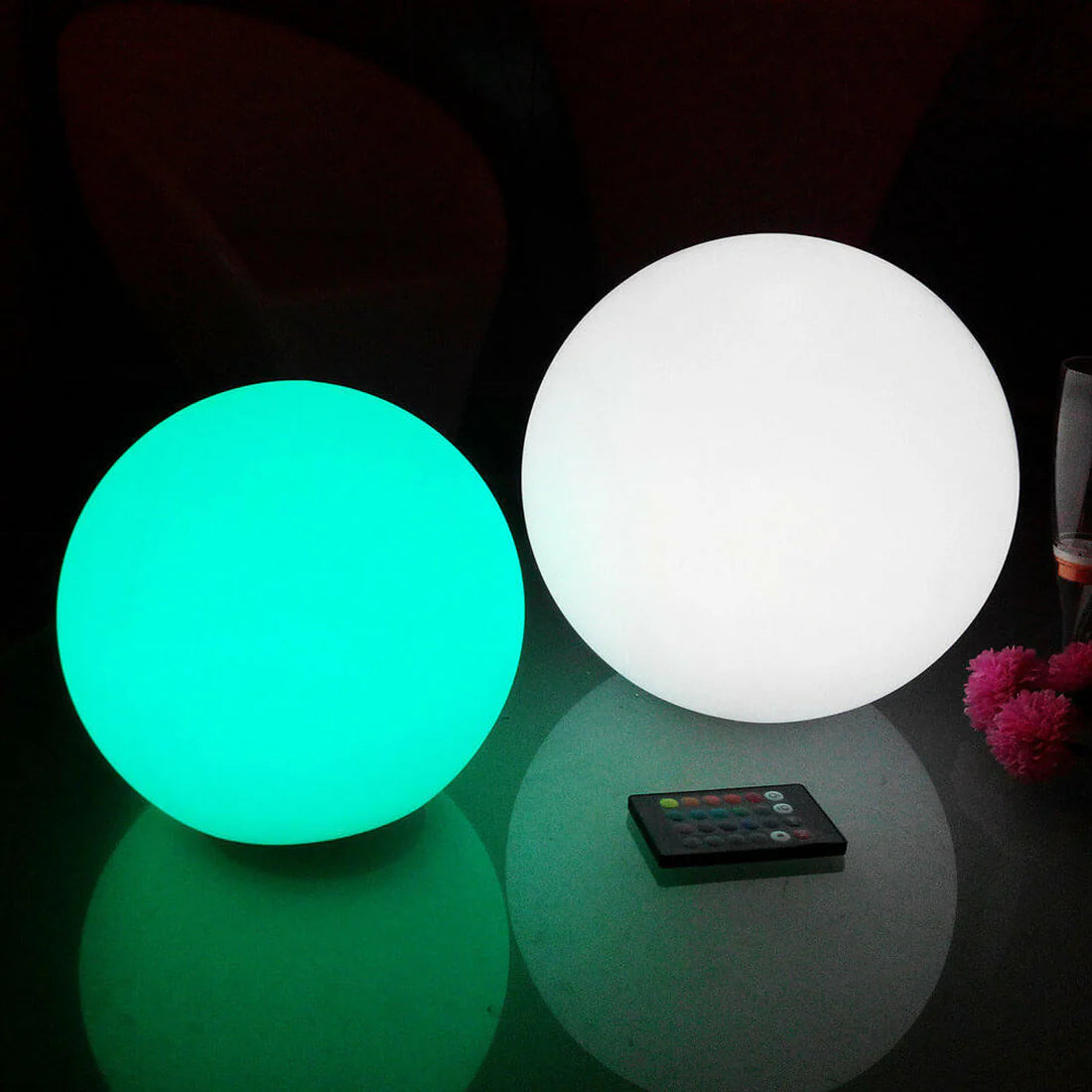 colour changing LED ball light for patio and pool
