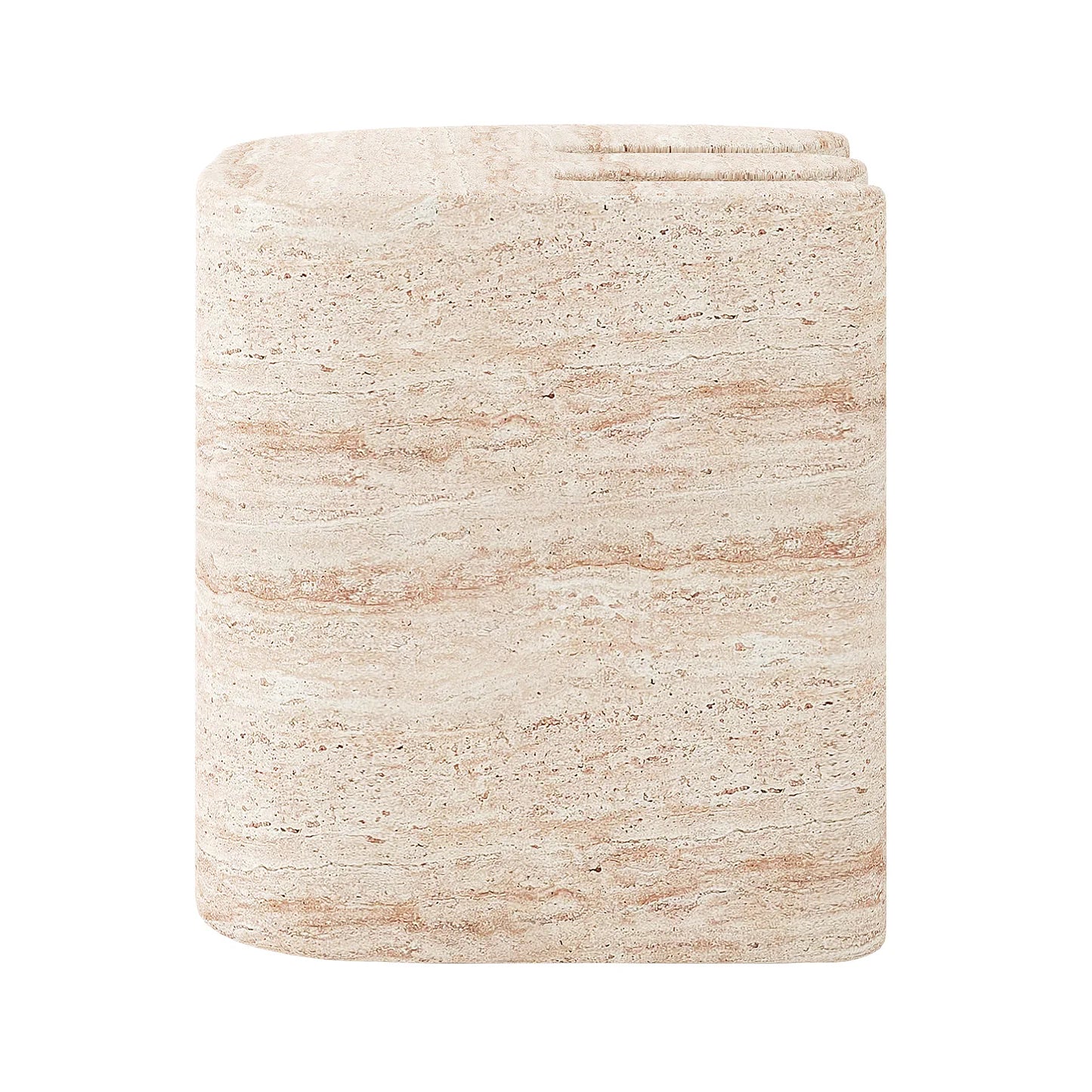 compact round concrete patio side table