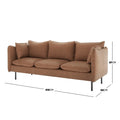 contemporary PU leather lounge set chocolate brown