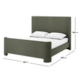 contemporary boucle fabric bed frame bedroom