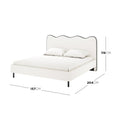 contemporary boucle upholstered bed frame bedroom
