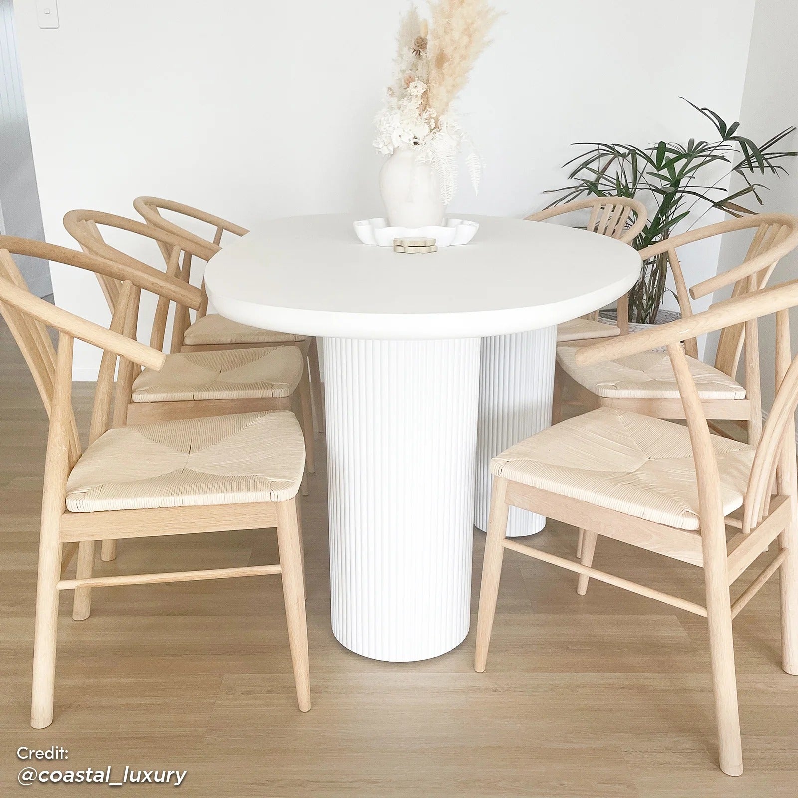 contemporary curved outdoor dining table concrete design