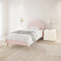 contemporary kids bedroom bed frame rainbow headboard