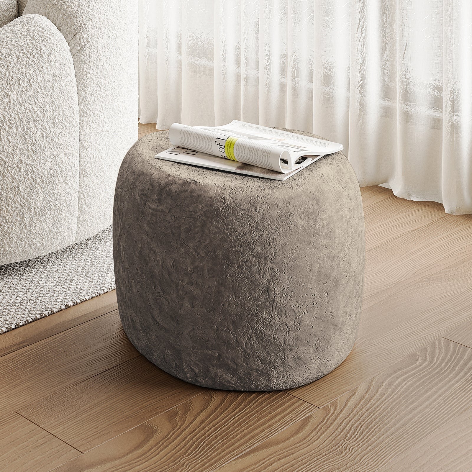 contemporary outdoor accent table concrete design