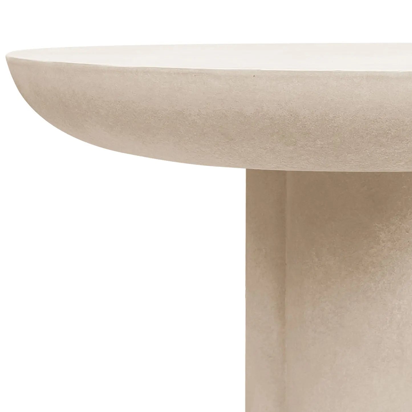 contemporary outdoor concrete dining table round design