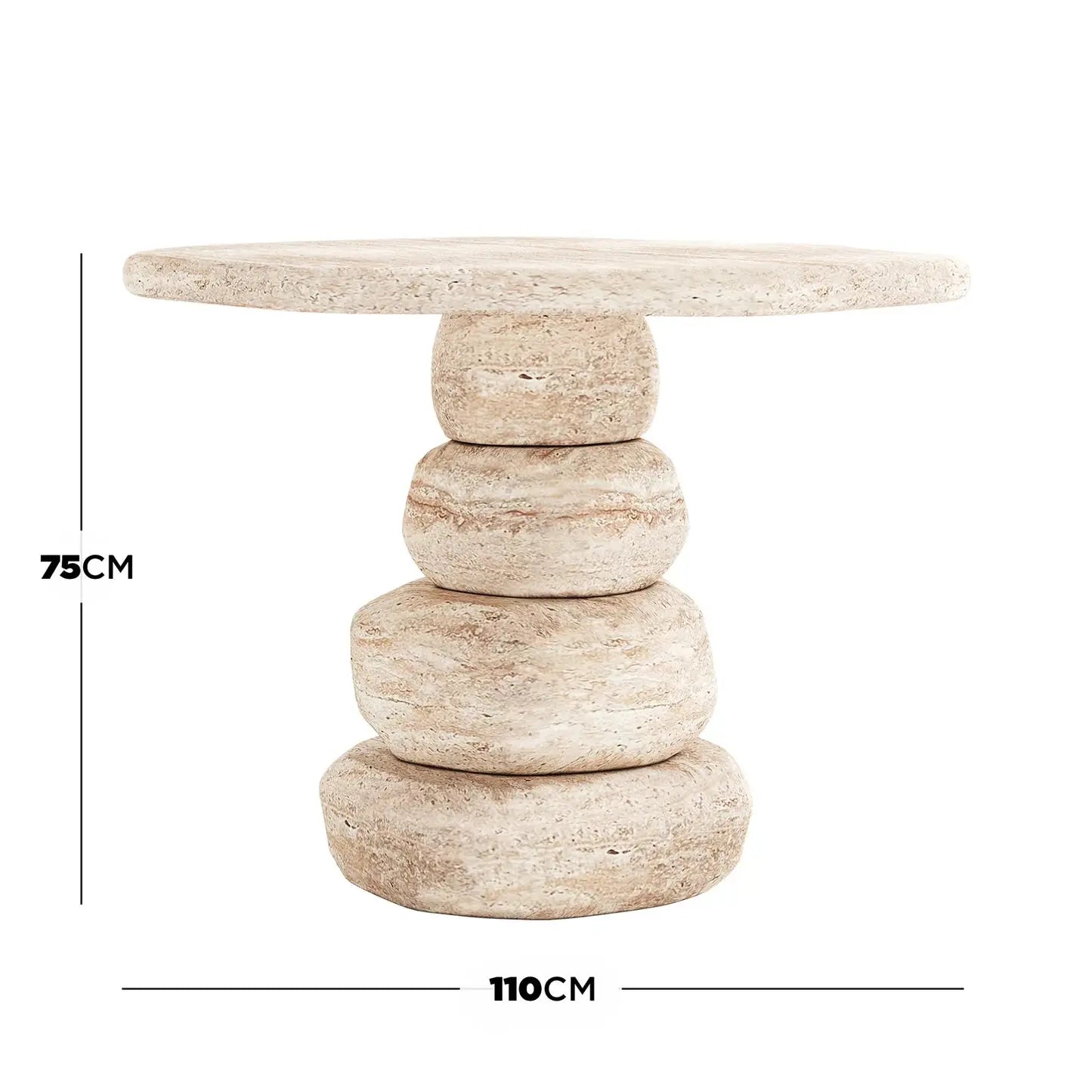 contemporary outdoor round dining table concrete design