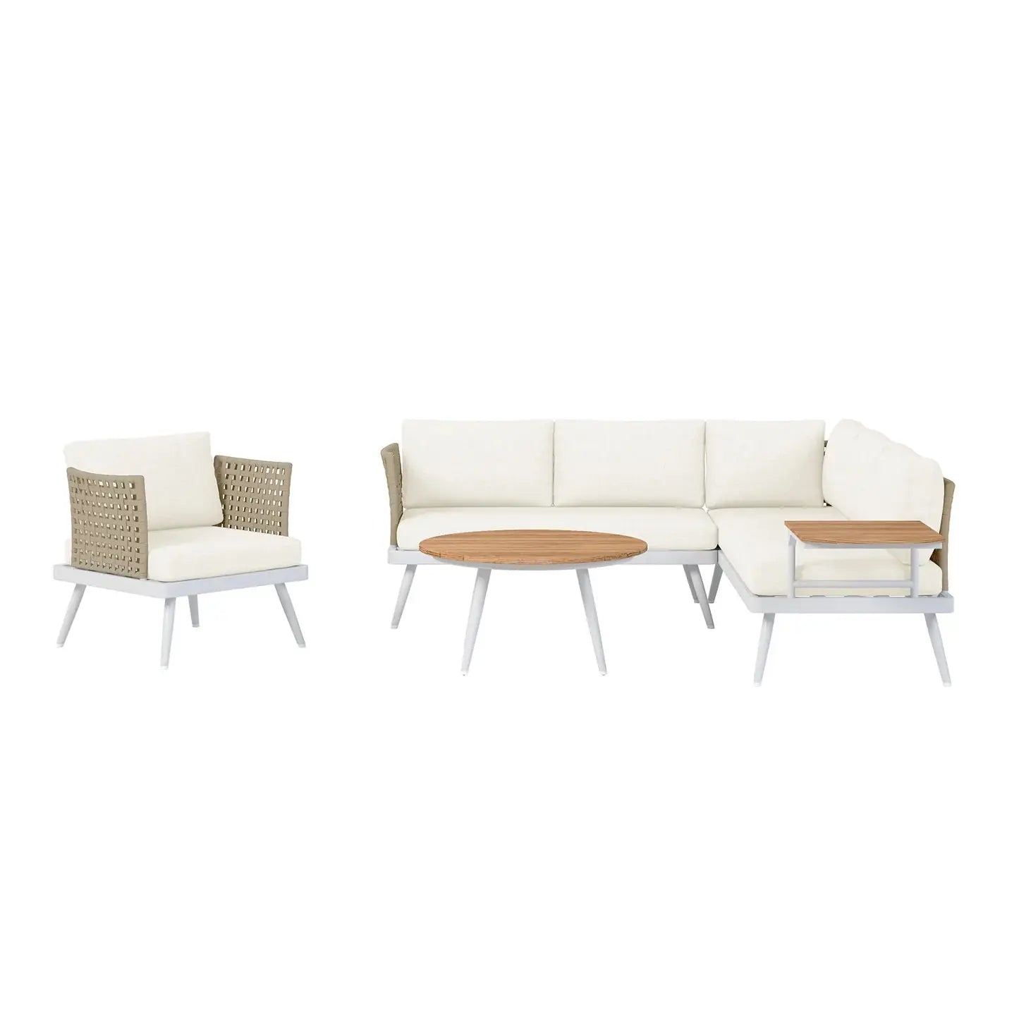contemporary outdoor seating set cream cushions australia