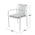 contemporary rope outdoor dining chair design