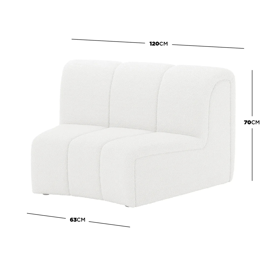 contemporary textured sofa cream
