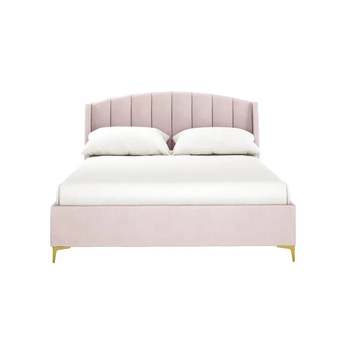 contemporary velvet upholstered bed frame australia