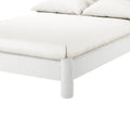 cream boucle upholstered bed frame contemporary bedroom