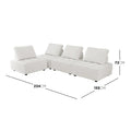 cream white boucle sectional sofa