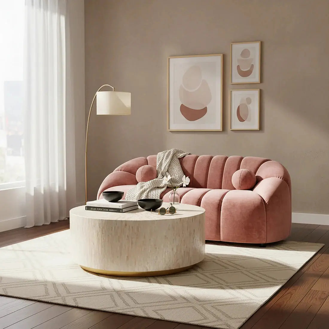 curved tufted velvet sofa Australia