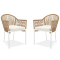 Mindanao PE Wicker Outdoor Dining Chairs Set of 2 Australia Beyond Living