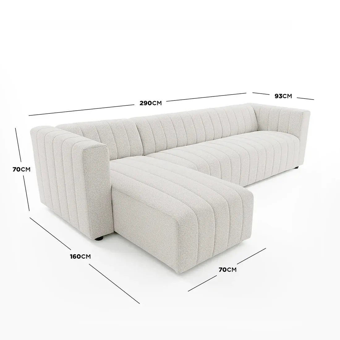 designer boucle chaise couch australia