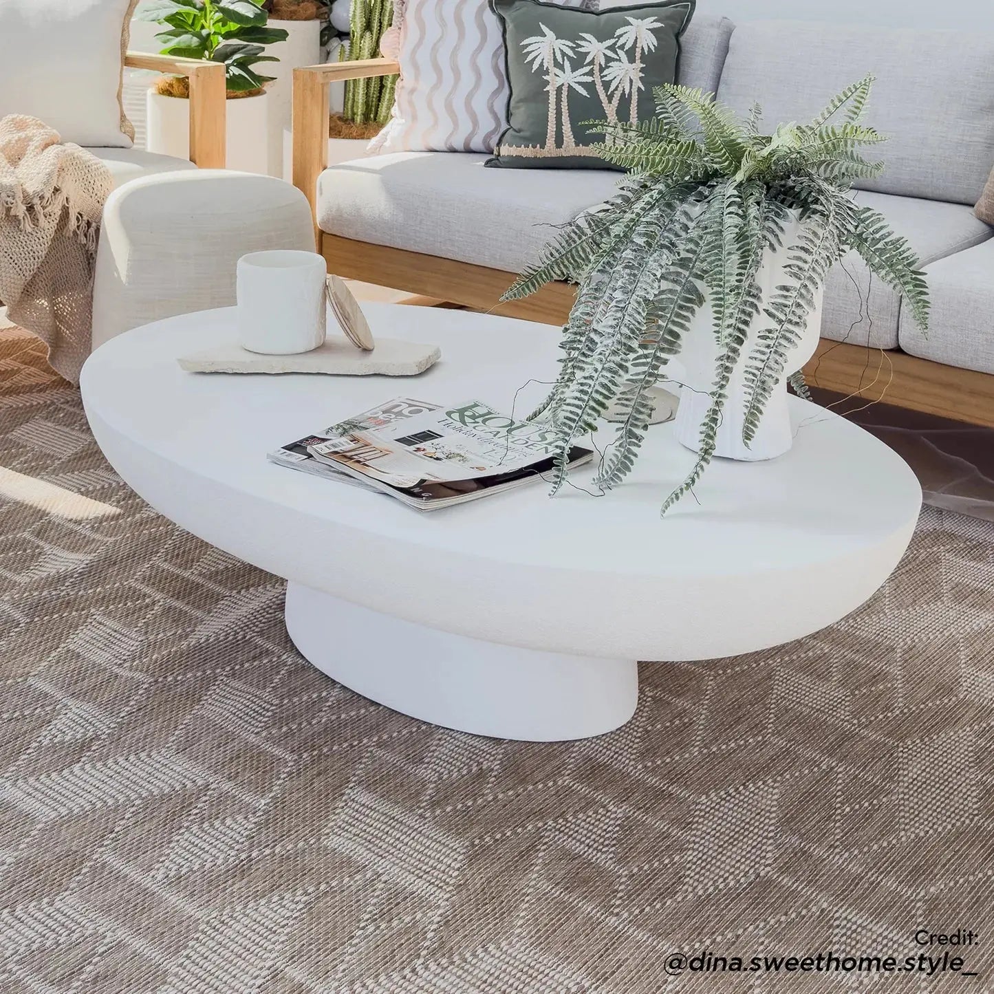 designer outdoor concrete coffee table australia