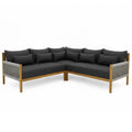Tavi 5 Seater Solid Timber L Shape Outdoor Sofa Beyond Living