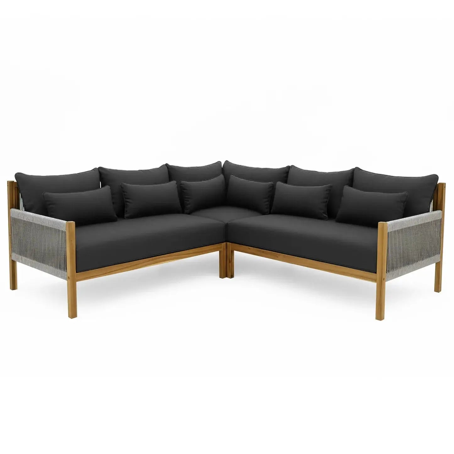 Tavi 5 Seater Solid Timber L Shape Outdoor Sofa Beyond Living