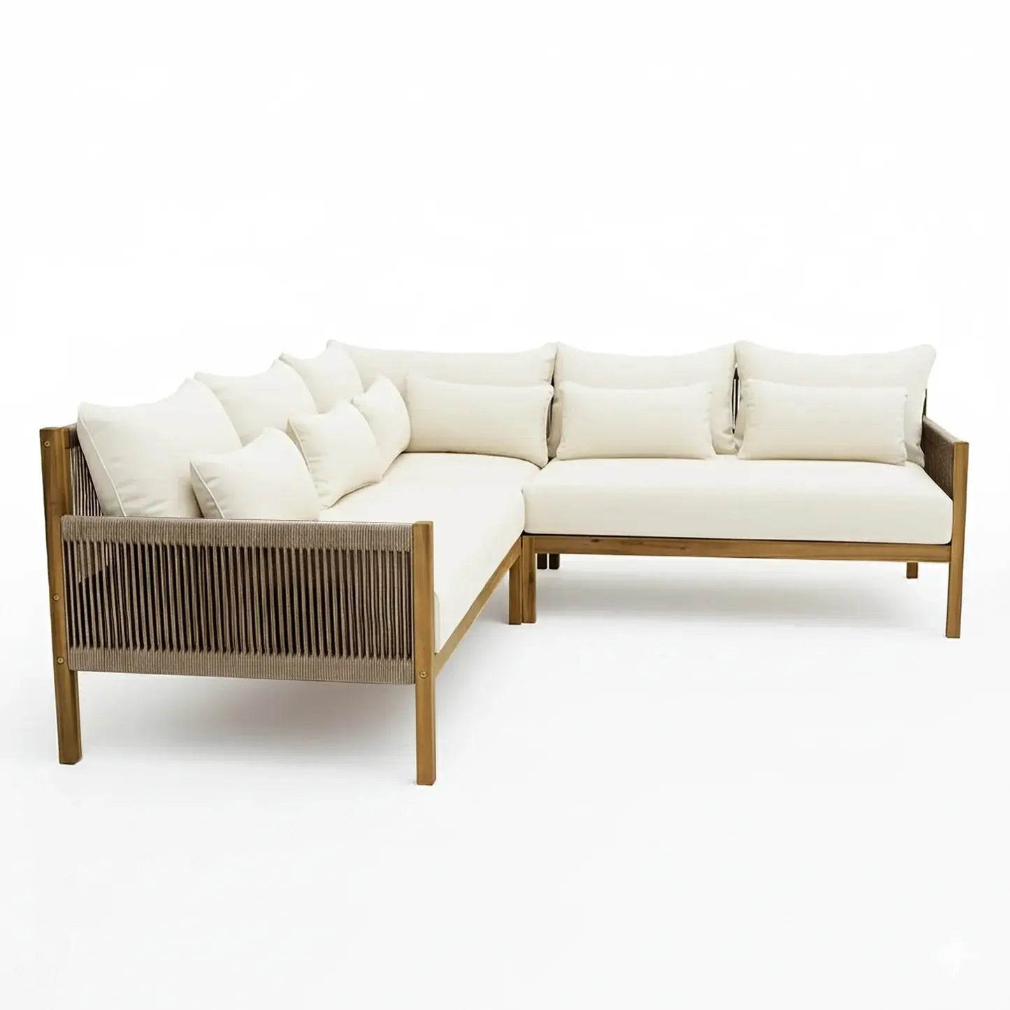 Tavi 5 Seater Solid Timber L Shape Outdoor Sofa Beyond Living